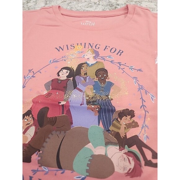 Disney Wish Bunch Girls Short Sleeve Tee Shirt Large - Picture 2 of 3